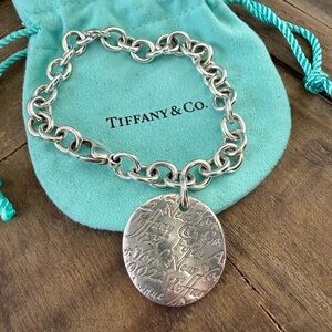 Tiffany & Co. Large Wavy Notes Sterling Charm Bracelet
